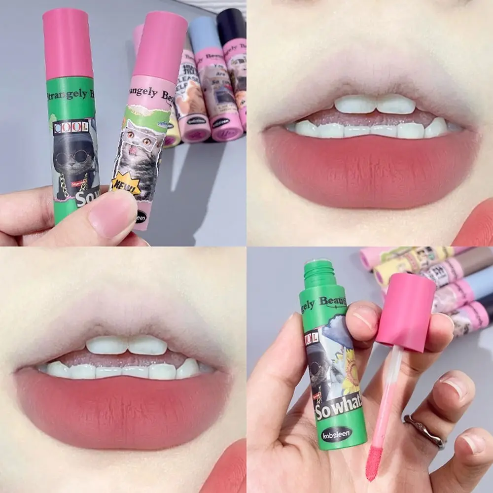 Professionele Matte Lipgloss Non-stick Cup Langdurige Vloeibare Lipstick Natuurlijke Vloeibare Make-up Cosmetische Lipstick Dames