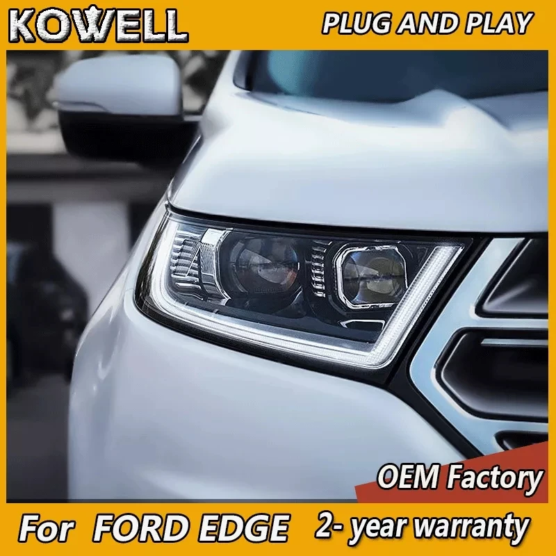 

Автомобильные аксессуары для фар Ford Edge 2015-2018 Edge фары DRL указатель поворота ближнего и дальнего света линза проектора