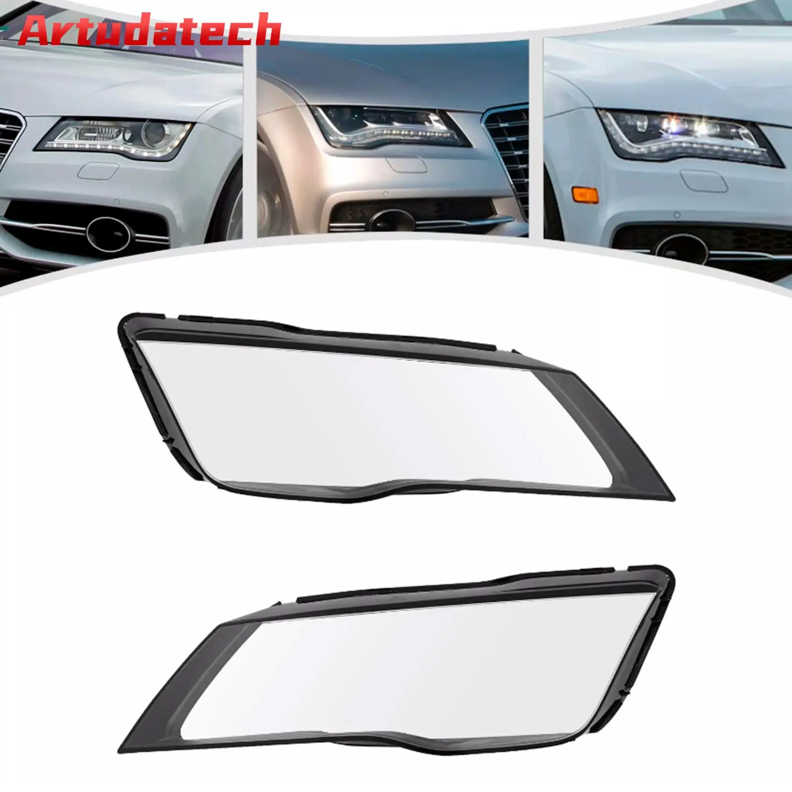 

Artudatech 2 шт. передняя фара, крышка объектива, прозрачный корпус для Audi A7 S7 RS7 2012-2015, автомобильные аксессуары 2013 2014