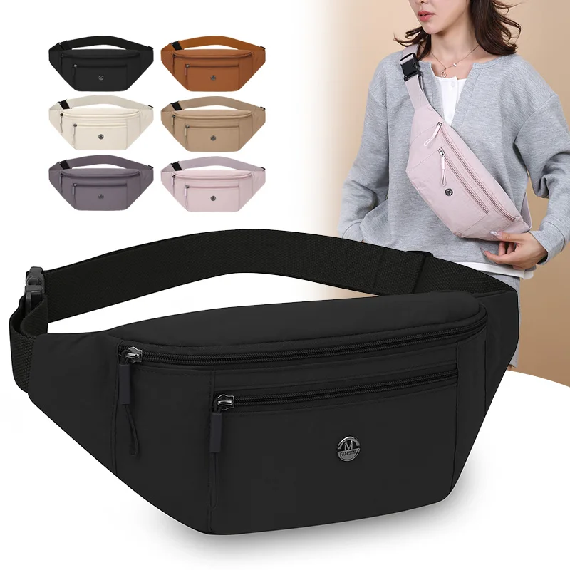 

Nylon Waterproof Waist Pack Shoulder Chest Bag for Women Adjustable Strap Travel Purse Luxury Summer Girls Bag