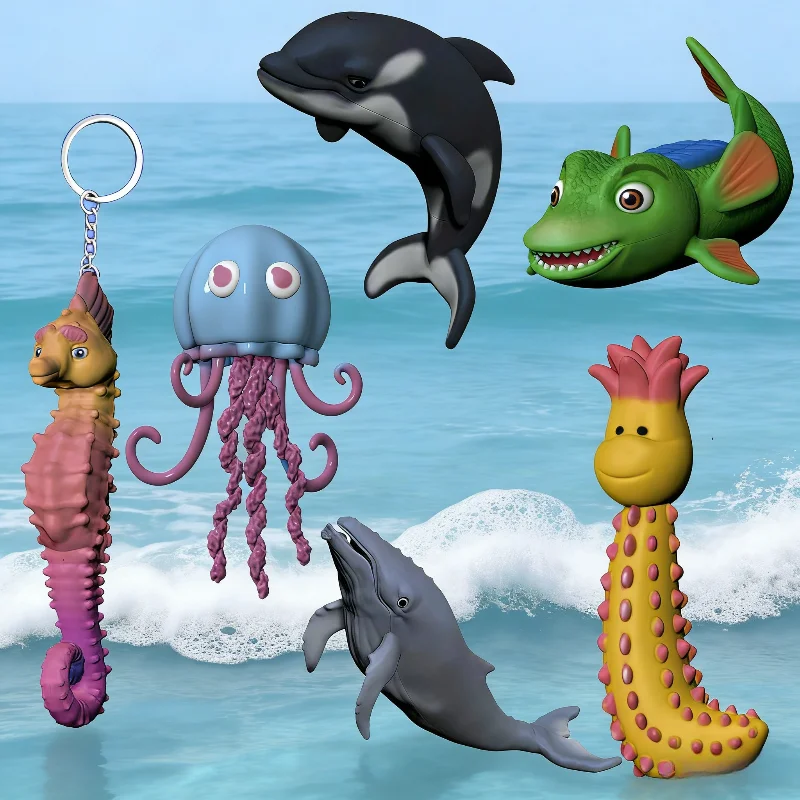 

New 3D 3.5-4 Inches Final Whalesong Handheld Anime Movie Character Model Scale Static Figurine Decorative Display