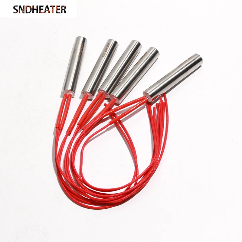 SNDHEATER 5pcs 100-350W 9.5mm Cartridge Heater Element for Mold Welding Heating Tube 50/100/150mm Length 201Stainless Steel