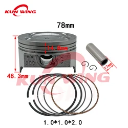 78mm Bore Piston Ring Set for Kawasaki KLX300 KLX 300 Loncin 300R YF300 LX300-6F VOGE 300DS Motorcycle Engine Parts