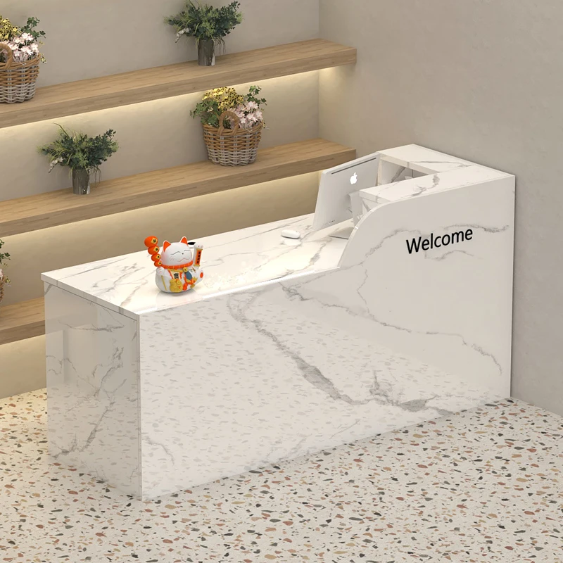 

Luxury Minimalist Drawers Reception Desks Salon Premium Modern Reception Desks Elegant Recepcion Pequeña Office Furniture