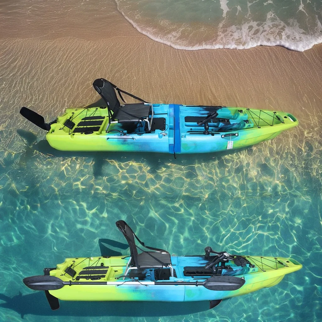 

Vicking 1-Person Pedal Kayak Sit-On-Top Modular Hard Plastic Fishing Detachable Kayak with Pedal Drive System for Ocean Waters