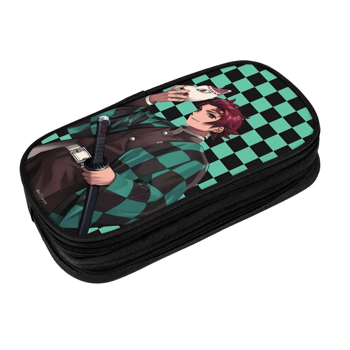 

Эстетический пенал Tanjiro Kamado Demons Slayers пенал школьные пеналы для мальчиков и девочек холст дизайн школьные канцелярские принадлежности