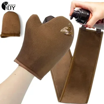 하이 퀄리티 재사용 가능한 바디 페이스 목욕 청소 도구, 뒤 탄 어플리케이터, 각질 제거, 매트 셀프 태닝, 1 개