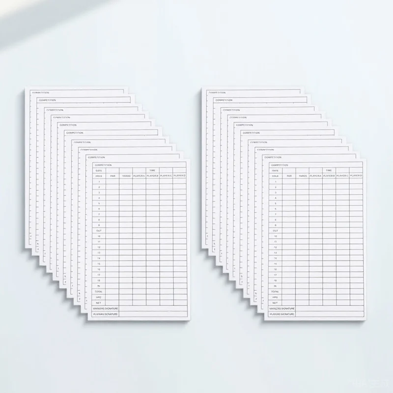 

20Pcs Premium Golfs Scorecards Double-Sided Printing Foldable Portable Record Use Cards Coated Paper Score Sheets
