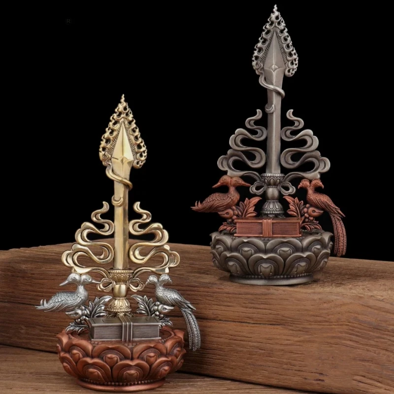 

The Wisdom Sword of Manjusri Bodhisattva Copper Pestle,Auspicious Tibetan Silver Handicraft,Altars Buddhist Item Decorative