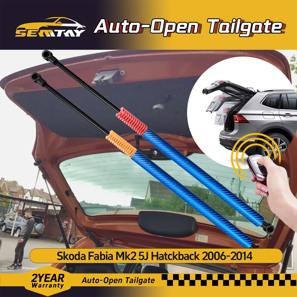 

SEMTAY Automatic Lifting Trunk Struts with Spring for Skoda Fabia Mk2 5J Hatckback 2006-2014 Rear Tailgate Boot Lift Supports
