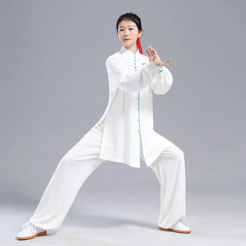 Premium High-End Unisex Tai Chi Practice Uniform Spring/Autumn 2026 New Elastic Cotton Blend Breathable Comfort Fit for Adults