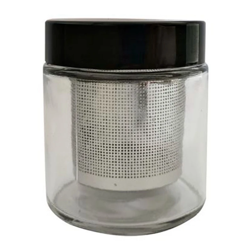 

Diamond Washing Cup Watch Small Parts Gemstone Cleaning Glass Jar Pot With Sieve