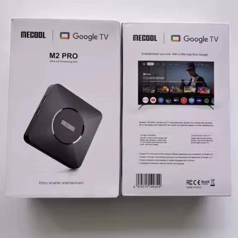 2025 New Arrival MECOOL Android TV Box M2 PRO Amlogic S905Y4 NETFLIX 4K HDR Google TV Dolby Audio ip tv tv box Global Version