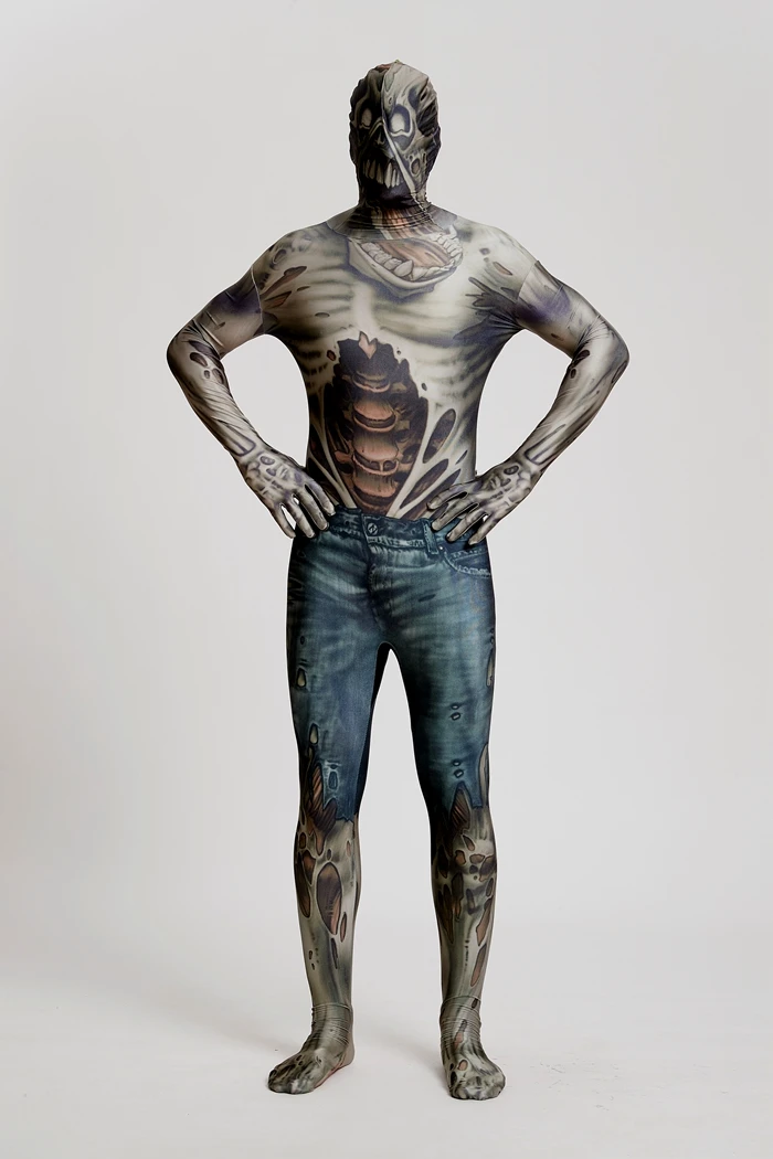 Disfraz de actuación de Halloween para mujer, disfraz de esqueleto, vaquero zombi, riesgo biológico, Terror, ropa de juego de rol, nailon Dr