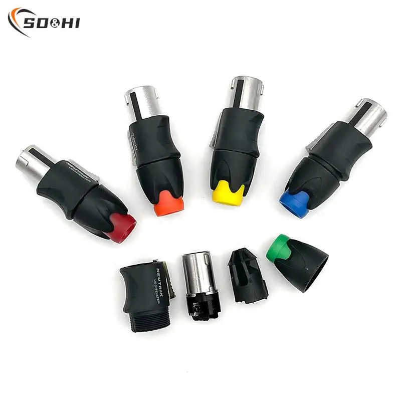 Metal 4 Pin Ohmic Connector Professional Audio Plug Stage Slightly Speaker Wire Accessories Solder-free NL4FC