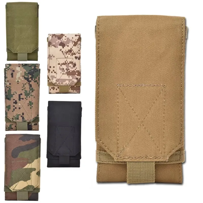 Tactische Molle Mobiele Telefoon Holster Pouch Heuptas voor iPhone 12ProMax/12Pro/12/11ProMax/11/X/8P/8/7P/7/6 5.5 "Telefoon