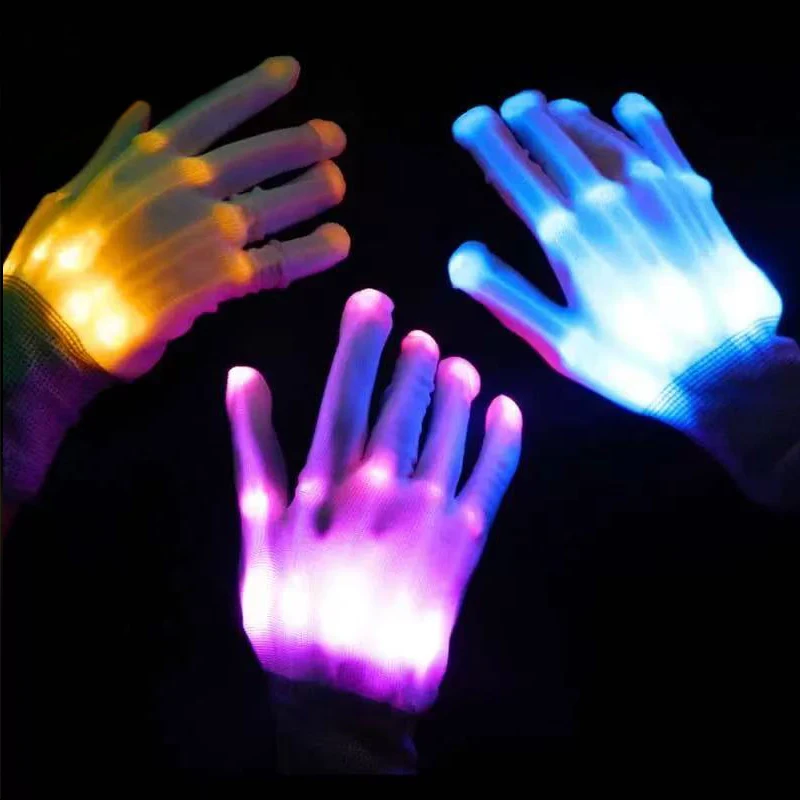 Trendy LED Light Gloves Men Women Glowing LED Gloves Bar Nightclub Dance Show Supplies Performance Accessories Atmosphere Props