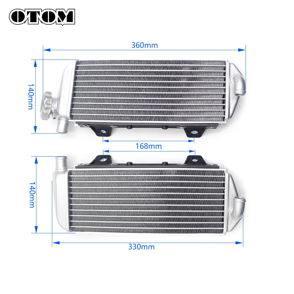 OTOM Motorcycle Radiator Water Tank Cooling Cooler For 2019-2023 KTM 250 350 450 500 EXC-F SXF XCF HUSQVARNA FC FE TE GASGAS ECF