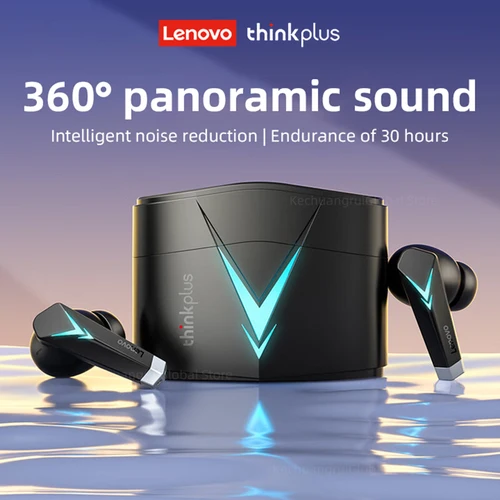 Lenovo-auriculares inalámbricos LP6 TWS para videojuegos, cascos con cancelación de ruido, HIFI, música, Bluetooth, modo Dual, originales