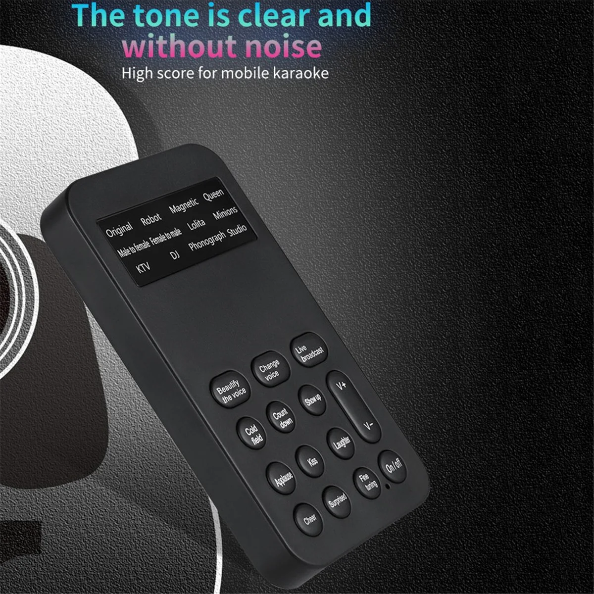 

RISEN S9 Voice Changer 12 Voice Changing Modulator with Adjustable Voice Functions Phone Computer Sound Card Mic Tool