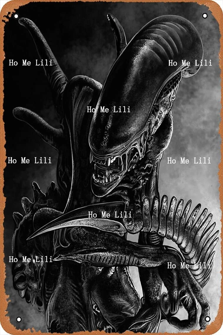 Xenomorph Tin Poster Metal Sign Wall Decor Art Plaque