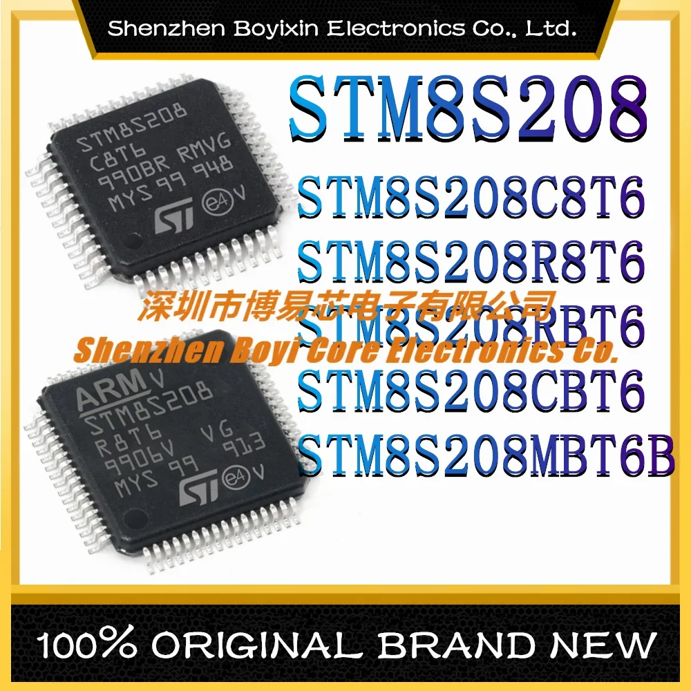 

STM8S208C8T6 STM8S208R8T6 STM8S208RBT6 STM8S208CBT6 STM8S208MBT6B STM8 24MHz New Original Genuine