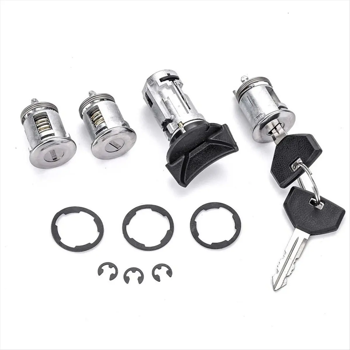 Compatible 5161055AA Car Ignition Switch Lock Cylinder with Door Lock and Key for Jeep Wrangler 1991-1996
