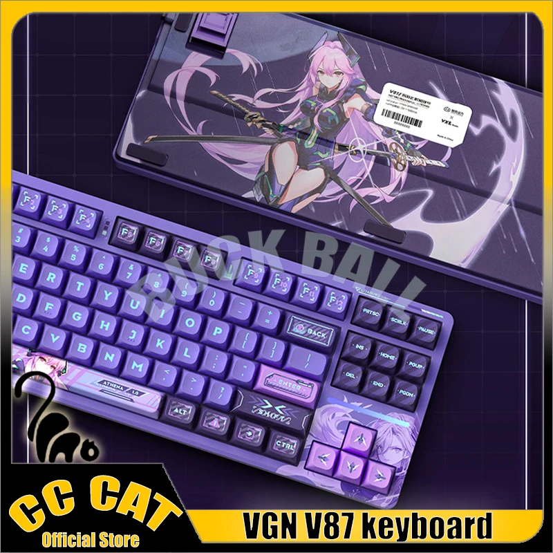 

VGN V87 Mechanical Keyboard Gaming Keyboards 3 Mode 2.4G/Bluetooth/Type-C Keyboard Gasket Custom RGB Backlight Hot Swap keyboard