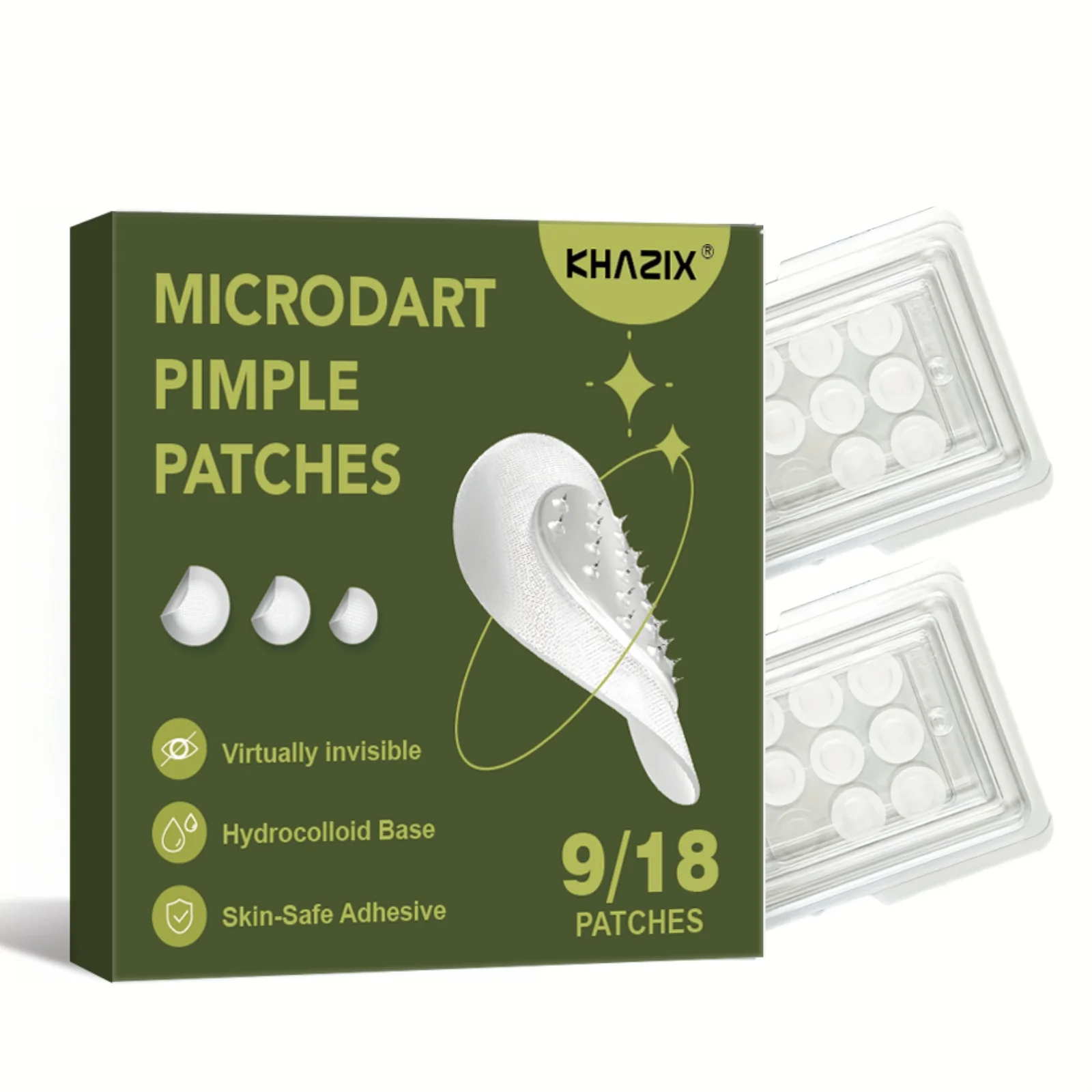 Day & Night Invisible Acne Patches - Wear Under Makeup or Alone, Heals Pimples Around the Clock