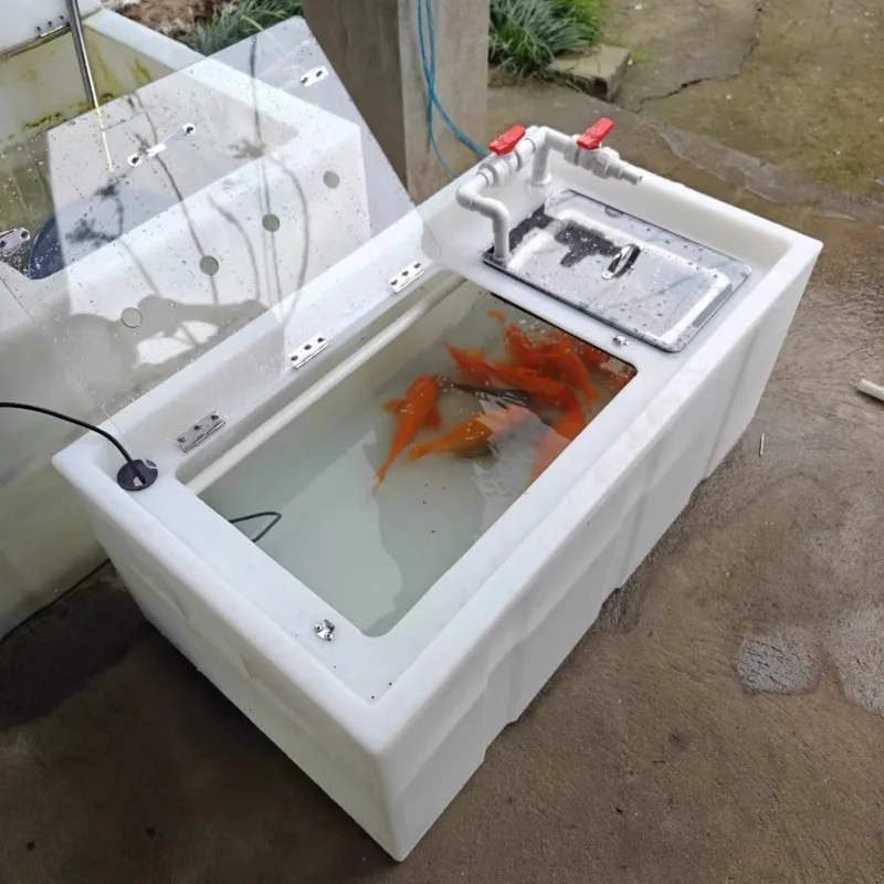 Food grade household square plastic water circulation filter fish tank