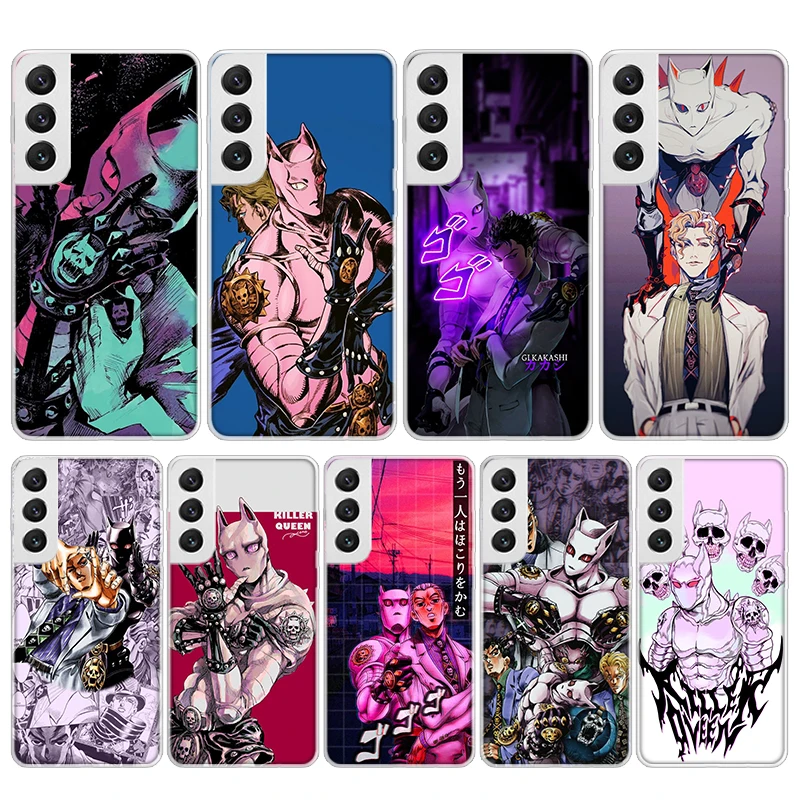 Anime JoJo Killer Queen Silicon Phone Case For Samsung Galaxy S23 S24 S25 Ultra S21 Plus S20 FE S22 S10 + S10E Cover Funda