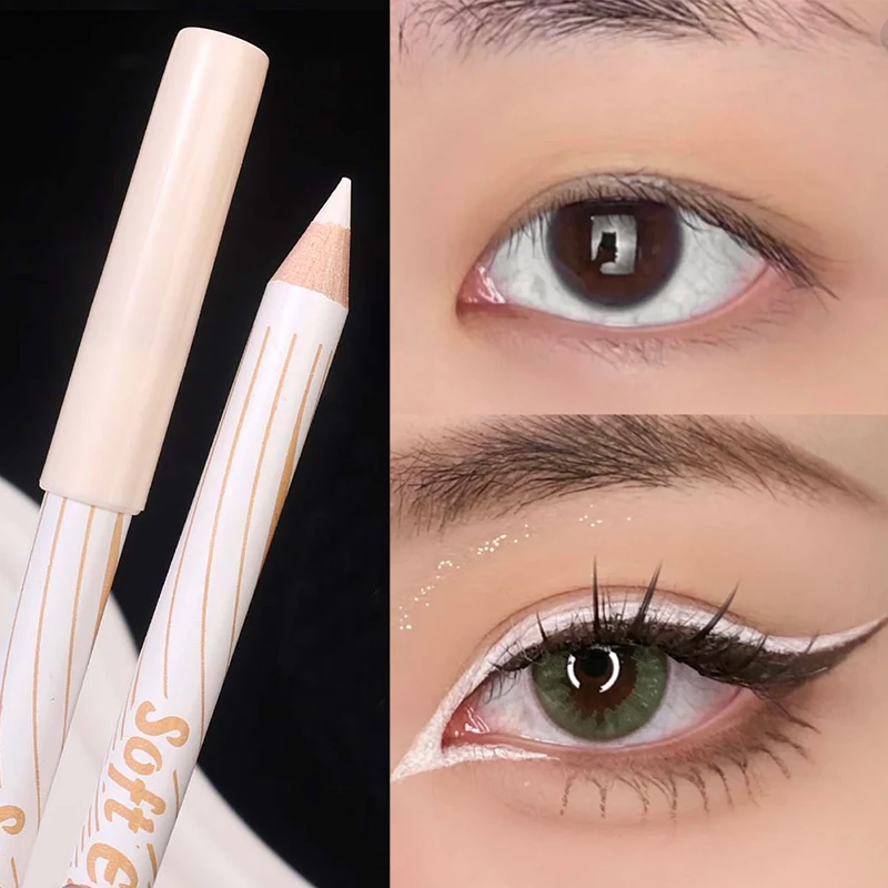 Langlebiger weißer Eyeliner Bleistift wasserdicht schnell trocknend nicht blühend matt glatt Eyeliner Bleistift Frauen Augen Make-up Kosmetik