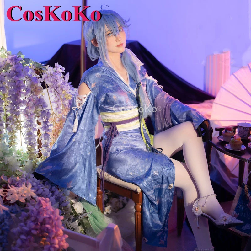 CosKoKo Edmond Cosplay Anime Game Nu: Carnival Costume Following Summer Skin Fashion Kimono Halloween Party Role Play Clothing