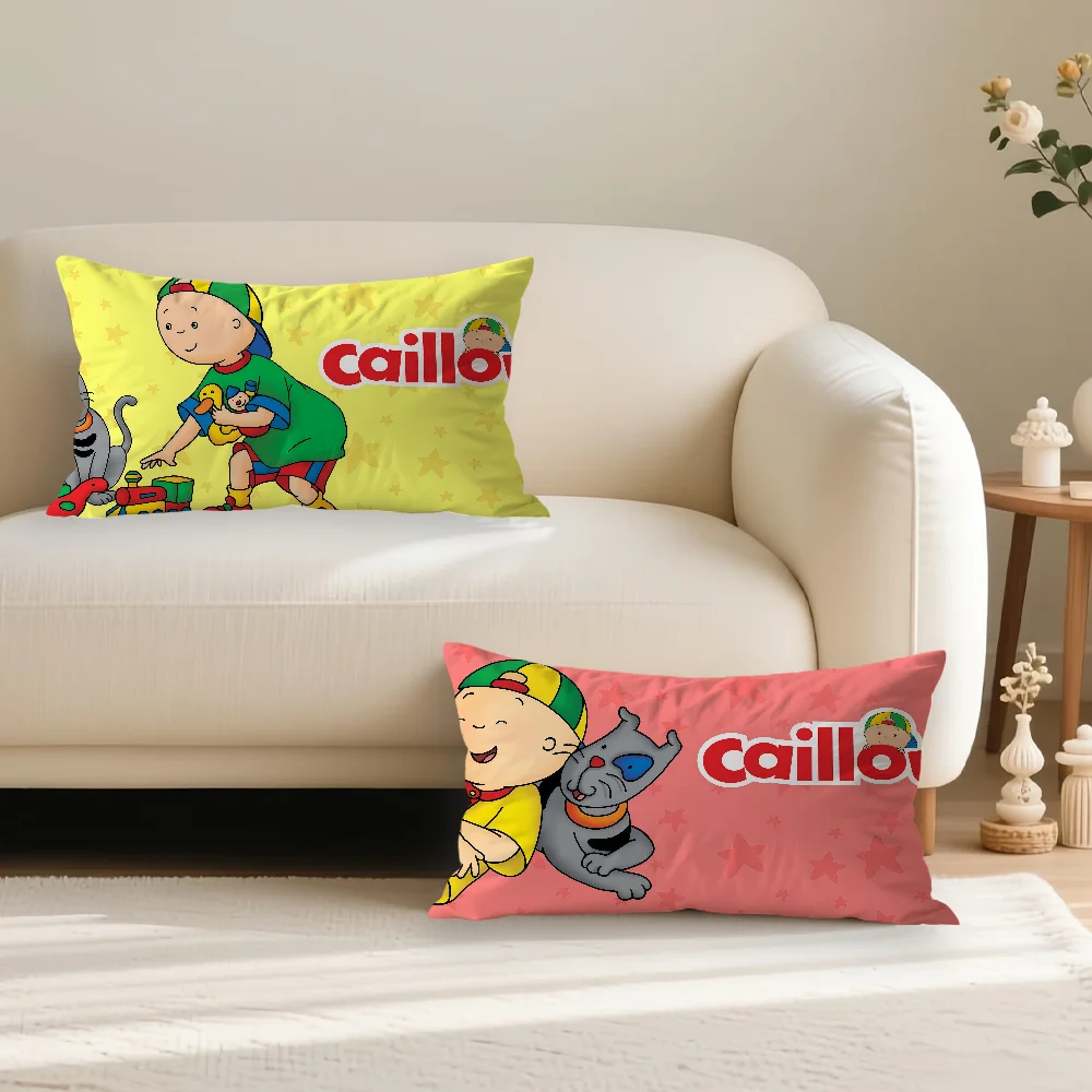 Capa de almofada fofa de desenho animado Caillou, adequada para decorar casas, quartos, sofás e outros lugares