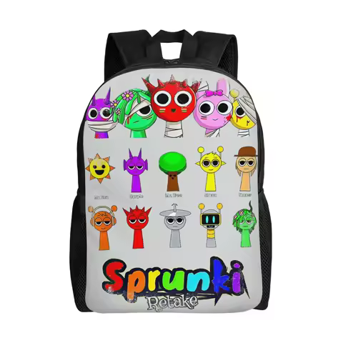 Sprunkis Backpack for Girls Boys Kids Lightweight Funny Game School Bags for Toddlers Preschool