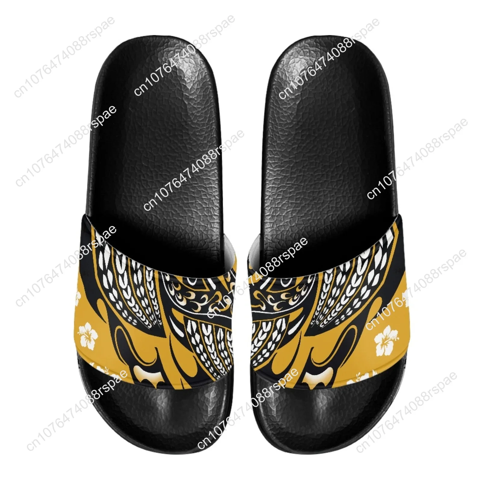 Sandálias masculinas de totem samoano, estampas de Samoa, impressão de Samoa, chinelos externos, sola grossa, slides antiderrapantes, interior, verão