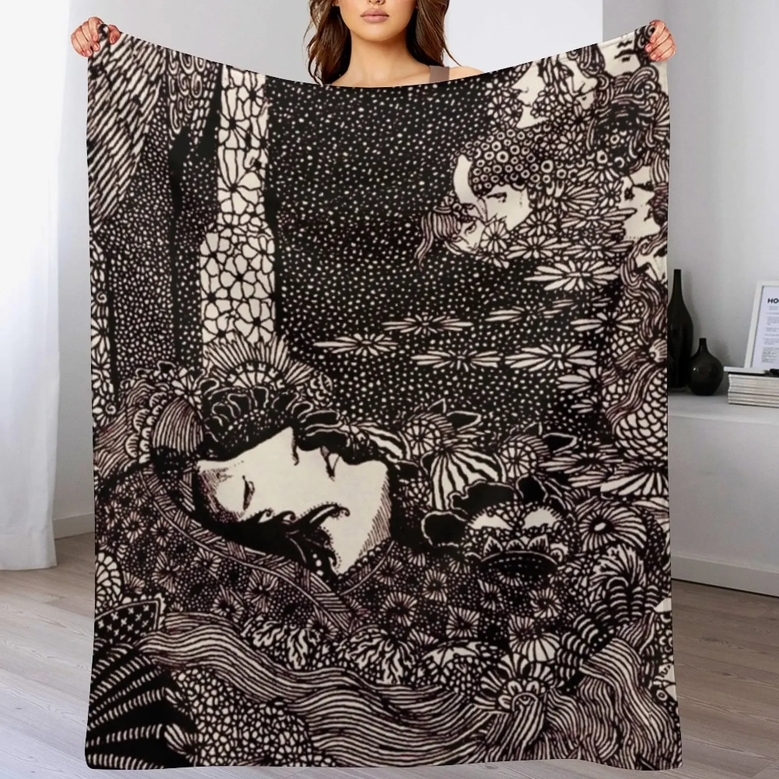 

HD Sleeping Morella, from Edgar Allan Poe s Tales (1933) Throw Blanket Fashion Sofas Heavy Picnic Giant Sofa Blankets