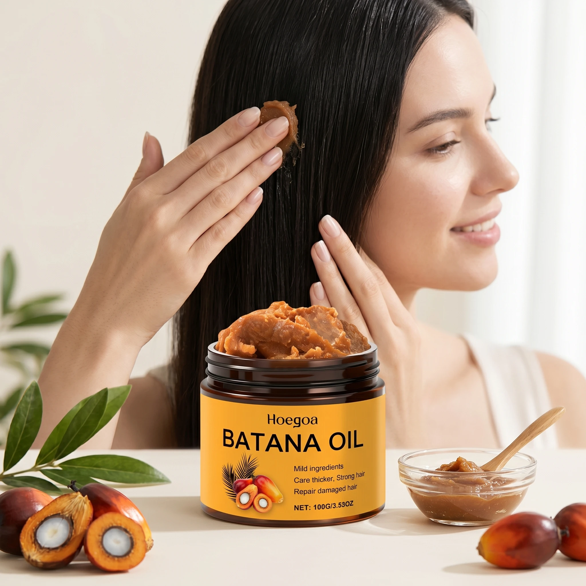 Batana Oil Scalp Scrub Refreshing Oil Control Dandruff Removal Reduce Hairs Loss Deeply Cleaning Nourishing Scalp Hair Care Mask