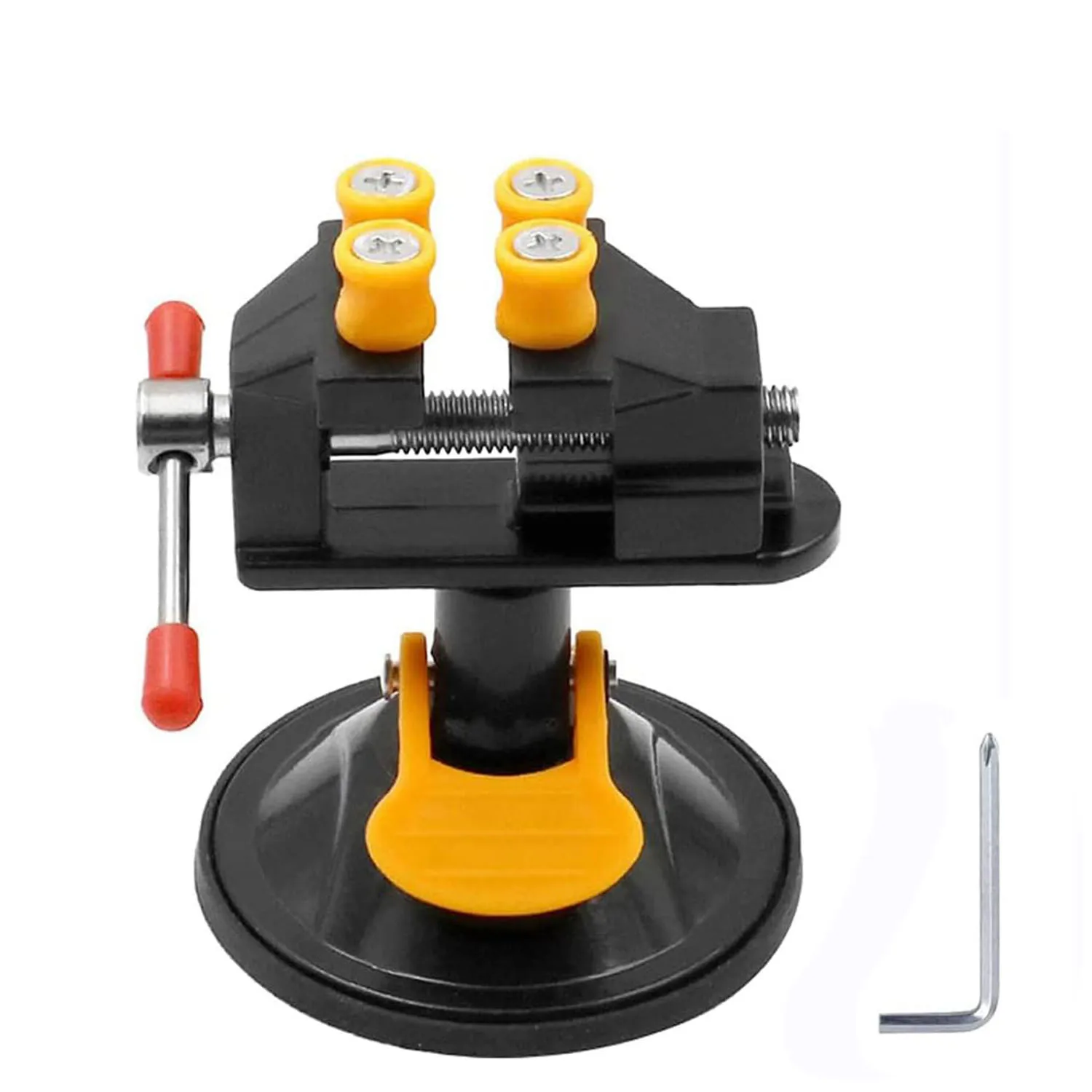 

SI FANG Mini Jewelry vice Vise Stand Rotatable Drill Press Screw Clamp Engraving Table Bench Adjustable Tool for Crafting