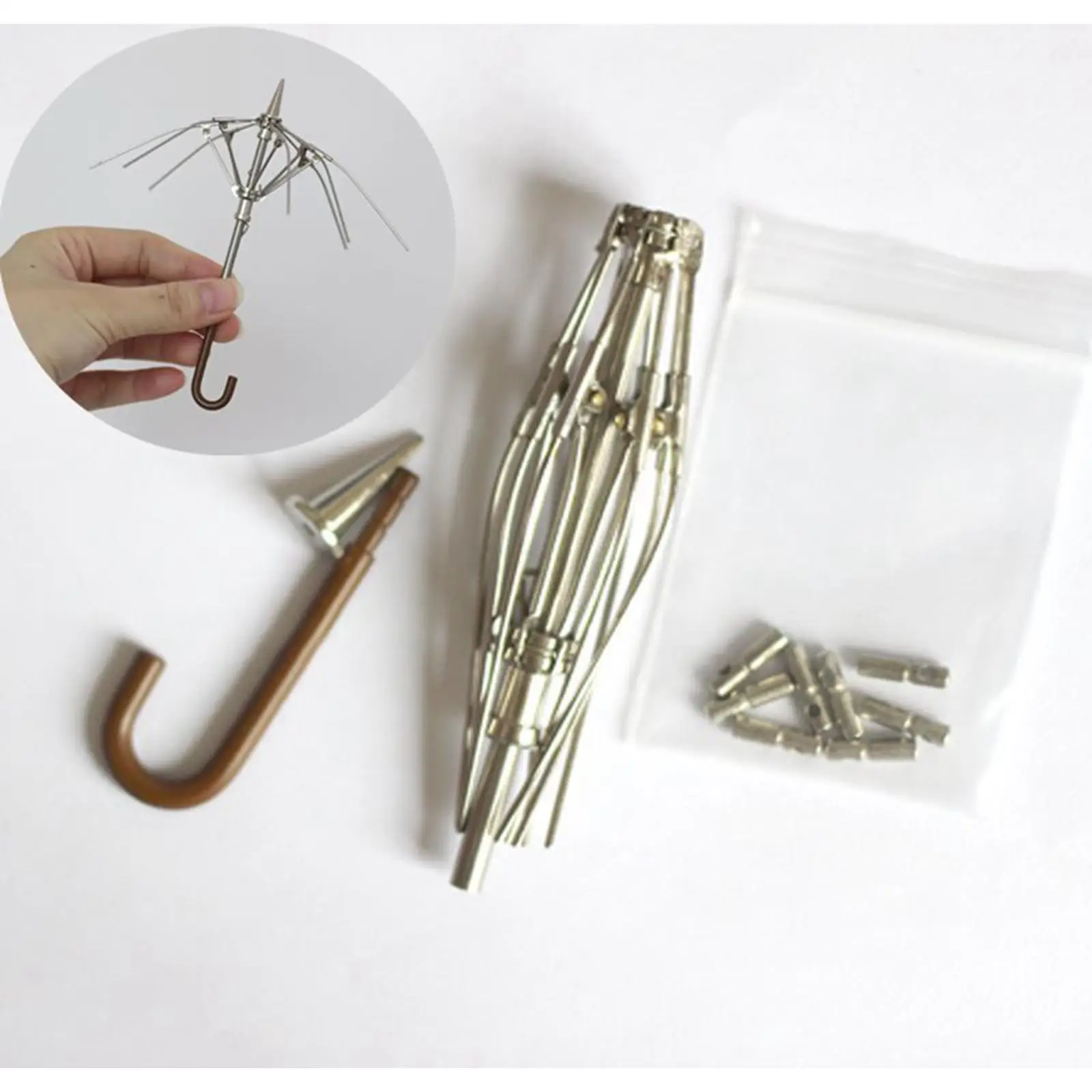 

8Pcs 1/12 1/6 Dolls Umbrella Accessories, Spare Parts, Premium, Sturdy, Practical Easy to Install Replace, Miniature Accessories