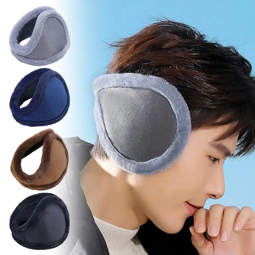 Unissex inverno quente earmuffs para homens mulheres à prova de vento protetores de ouvido engrossar mais quente capa de ouvido ao ar livre ciclismo protetor de orelha de pelúcia