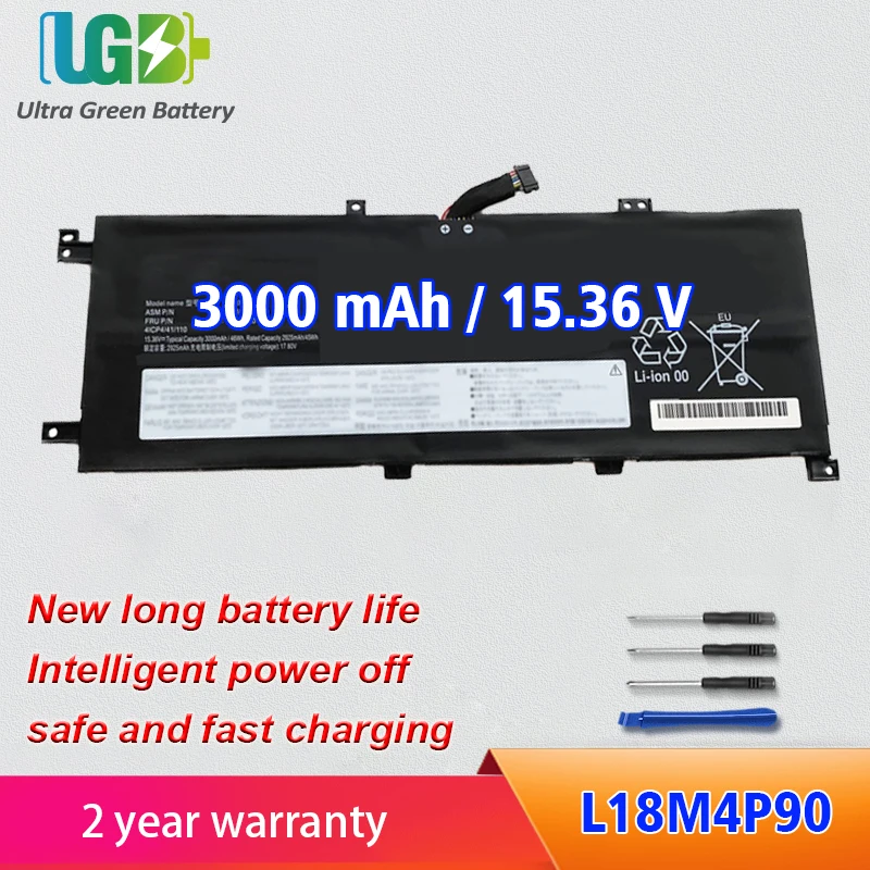 

UGB New L18M4P90 L18C4P90 L18D4P90 Laptop Battery For Lenovo ThinkPad L13 Gen 1 2 Yoga S2 Gen 6 TP00114C 02DL030 01DL031