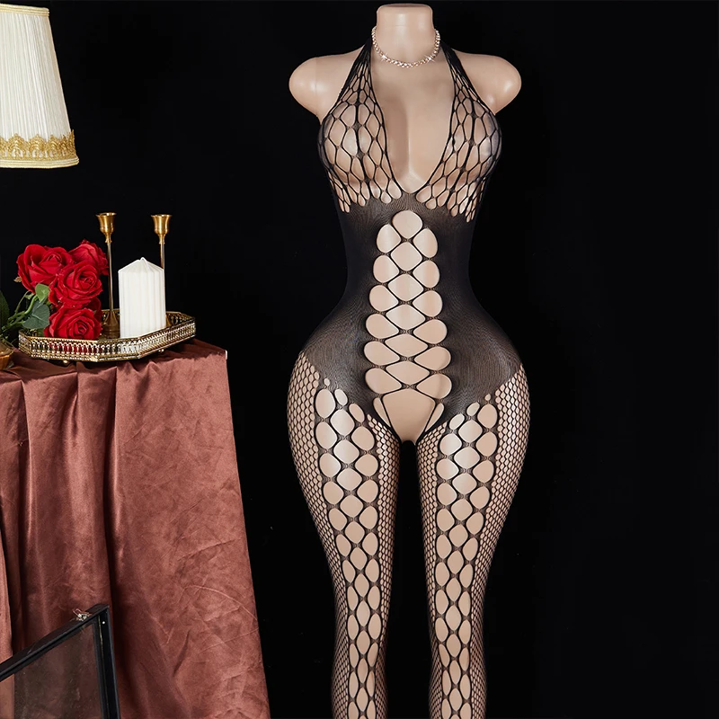 

Прозрачное черное боди, чулки для всего тела, сексуальное женское белье, открытый бюстгальтер с вырезами, сексуальное нижнее белье, эротические костюмы