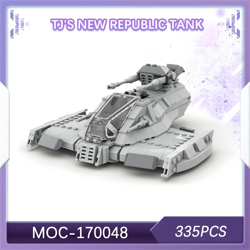 

335 шт., космическая война, танк Tj's New Republic, строительный блок, модель, набор кирпичей, креативные подарки, украшение для рабочего стола, высокое качество MOC-170048