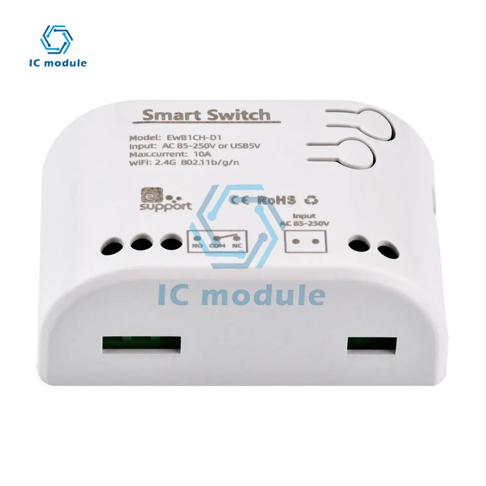 Newest AC 85-250V EWELINK  Switch Smart WIFI Switch Smart Receiver on Off Remote Switch Smart Contact Switch controller