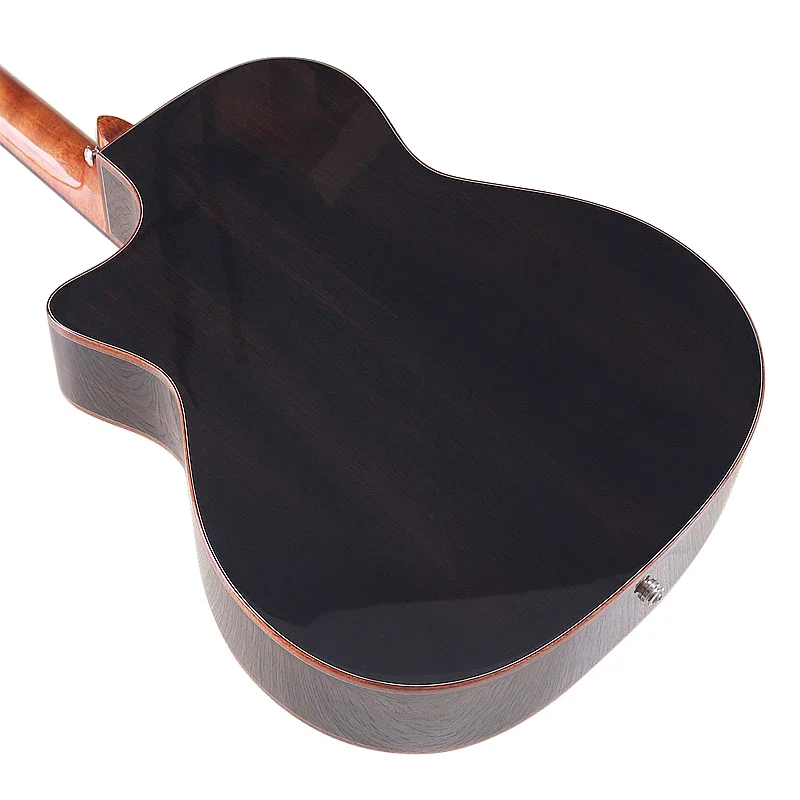 جيتار صوتي كهربائي عالي اللمعان 40 بوصة 6 أوتار جيتار شعبي من الخشب الصلب حقيبة مجانية لاقط مدمجة #3