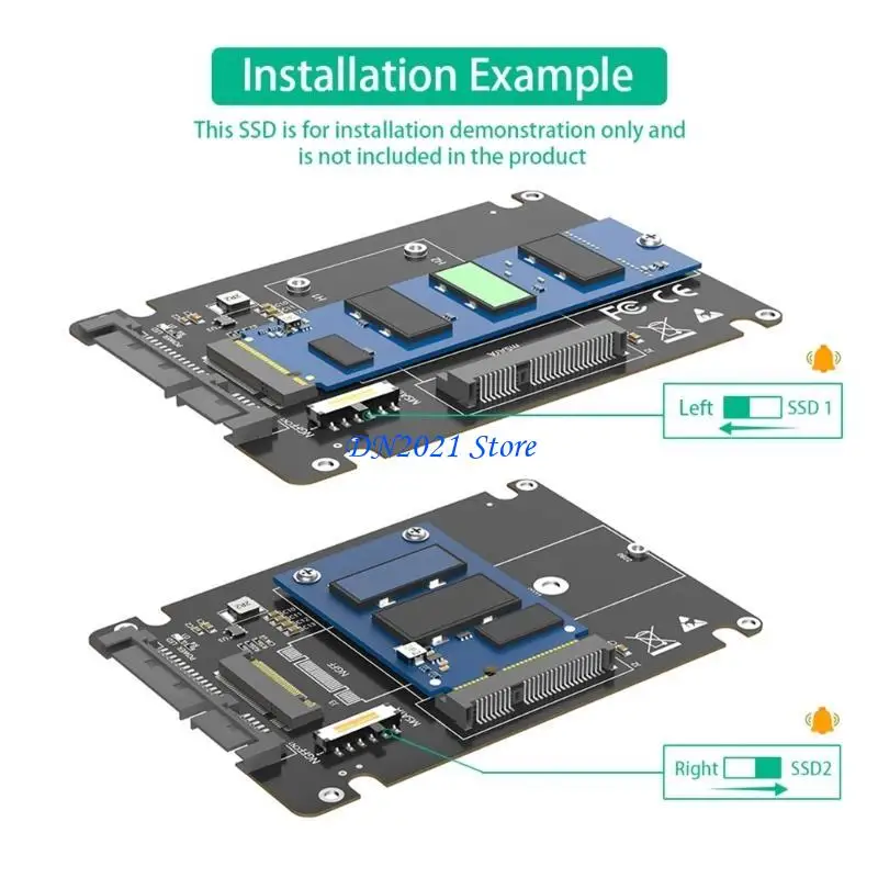 F3KE M.2 NGFF mSATA to SATA3.0 Adapter Card for Expanding Computer Storage Option