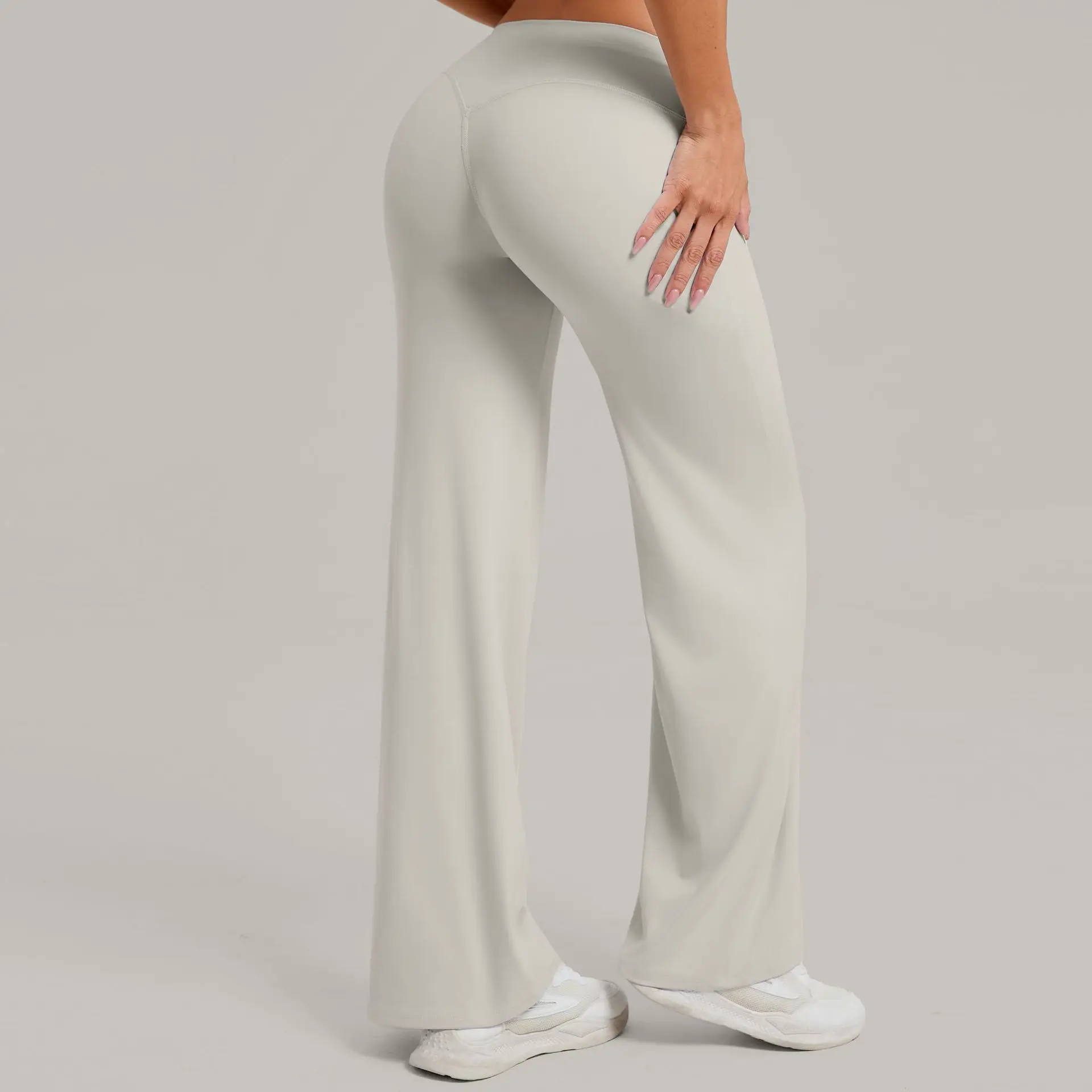 Pilates Straight Yoga Pants Versatile Loose High Waist Wide Leg Pants Women Running Push Up Sports Fitness Hip Show Pants Female