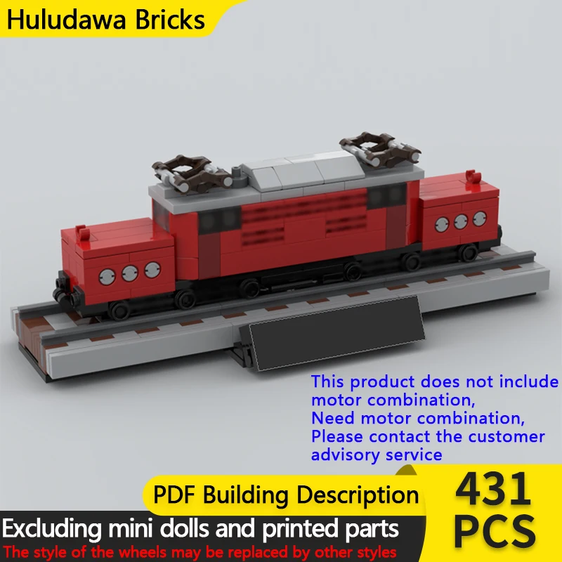 

City Car Model MOC Building Bricks Type 1020 Electric Locomotive Modular Technology Gifts Holiday Assemble Children Toys Suit