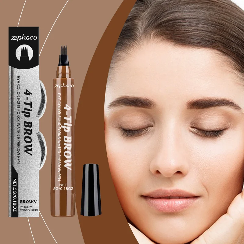 

4-Prong Eyebrow Pencil – Waterproof & Sweat-Proof, Natural Brow Filling, Easy To Use, Long-Lasting, For Defined & Shaped Brows